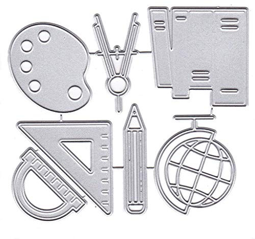 FOLODA Stanzschablone, Dreieck Lineal Metall Stanzformen Schablone DIY Scrapbooking Album Stempel Papier Karte Prägung Handwerk Dekor
