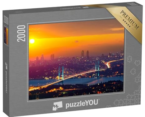 puzzleYOU: Puzzle 2000 Teile „Atemberaubender Sonnenuntergang über Istanbul, Türkei“ – aus der Puzzle-Kollektion Istanbul
