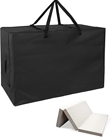 Hohong Folding Mattress Storage Bag for Milliard 10cm Thick Tri Folding Mattress, Tri Fold Guest Mattress Carry Case Heavy Duty Foldable Mattress Storage Bag -138x65x33cm