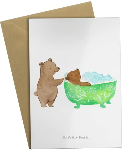 Mr. & Mrs. Panda Grußkarte Oma Baden - Geschenk, Familie, Bären, weihnachtskarten, Badewanne, einladungskarten, firmungskarte, osterkarte, Wohlsein, Urlaub, Genie0en, Muttertag, hochzeitskarten