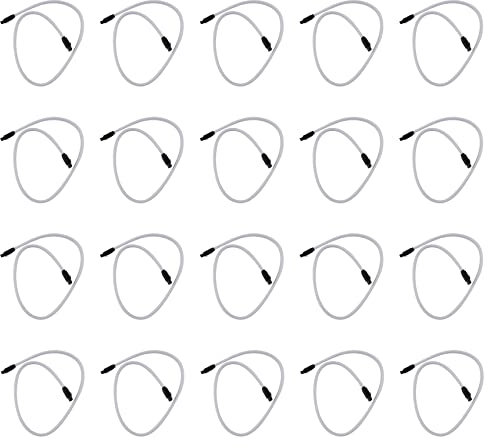 Viupolsor 20X 50cm Sata 3.0 III Sata3 7Pin Cable de Datos Cables Ssd 6Gb/S Cable de Datos de HDD de Nylon Versión Superior (Blanco)