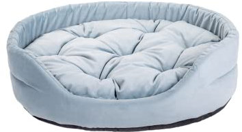 LAPKI Räumungsverkauf Hundebett kleine Hunde mit Kissen | Hundekorb mittelgroße Hunde Waschbar | Hundekissen Kleine Hunde | Katzenbett flauschig | 61x51x16cm