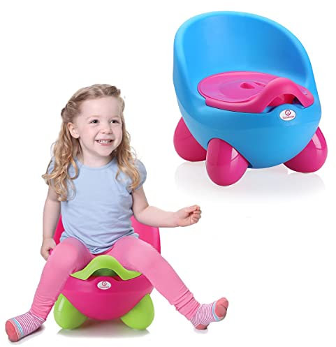 Sobebear Egg-Shaped Baby Potty Training Toilet Seat, Splash Guard for Cleanliness, Promotes Child Development for Kids 18+ Months, (Blue-Pink)