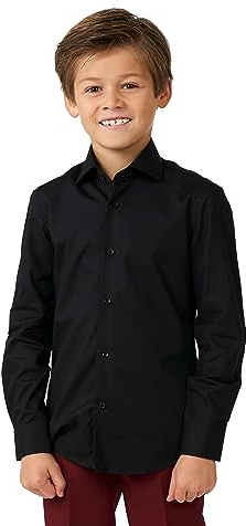 OppoSuits Jungen Schwarzes Hemd - Lässiges Outfit - Abschlussball und Hochzeiten - Inklusive 1 Hemd mit Knöpfen - Size 4 Years