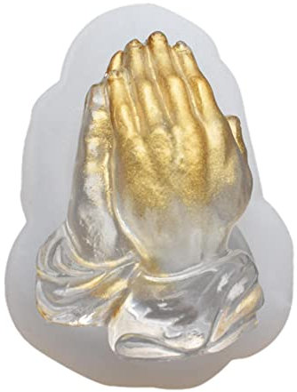 WOTEG -Betende Hände, Betende Hände, Kerzenfor, Legen Sie Ihre Hände zusammen für Segen und Gebet, Silikonform, Handwerk, Gips-Statue, Dekoration