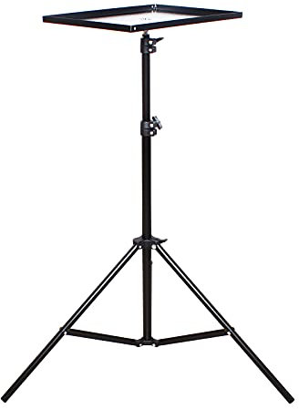 Adjustable Laptop Stand - Portable Photography Tripod for Notebooks and Projectors - Height-Adjustable, Lightweight Steel Laptop Holder