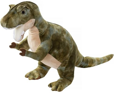 Gustaw Dino Norman Kuscheltier Groß XXL, Dinosaurier Gross Plüschtier Spielzeug Stofftier Plüschtier Dekoration, Kinder, Baby - XXL Dino Tyrannosaurus Plüschsaurier (Grun, 50cm)