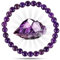 PURAJA Edelstein Armband aus echtem Naturstein: Amethyst | 6mm Kugelarmband aus hochwertigen Mineralien