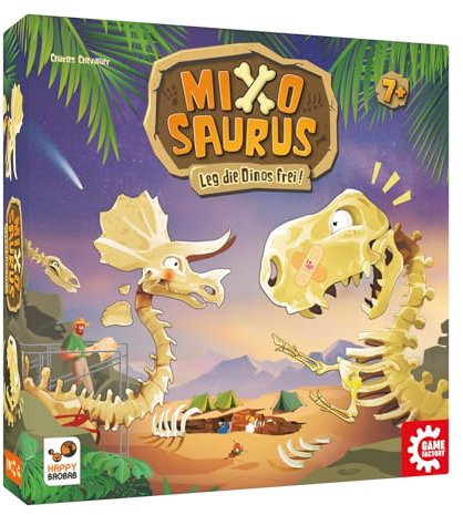 Game Factory 646094 Mixosaurus, lustiges Geschicklichkeitsspiel für Kinder und Erwachsene ab 7 Jahren, Familienspiel, Kinderspiel