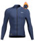 INBIKE Fahrradtrikot Radtrikot Rennrad Trikot Herren Winter Warm Langarm mit Fleece 3 Taschen Slimfit Radtrikot Hochstretchige Elastisch Atmungsaktiv Blau S