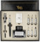 Wordsworth & Black Kalligraphie-Stift, Geschenkset, inklusive Tintenflasche, 6 Tintenpatronen, 1 Tinten-Nachfüllkonverter, 6 Ersatzspitzen, Premium-Paket, Journaling [Blauer Chrom]