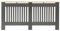 Panana Modern Slatted Radiator Cover, Slatted Cabinet Radiator Covers MDF Wood Cabinet Shelf Heating Covers For Living Room, Hallway (Grey with Wood Top, XL)