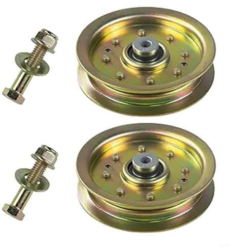 CWOQOCW 2 Stück 756-04129B Spannrolle ersetzt für Troy Bilt Riemenscheibe 753-08171 Rasenmäher, Metall Spannrolle für CUB CADET Rasenmäher 756-04129B, 756-04129, 756-04129B Umlenkrollen