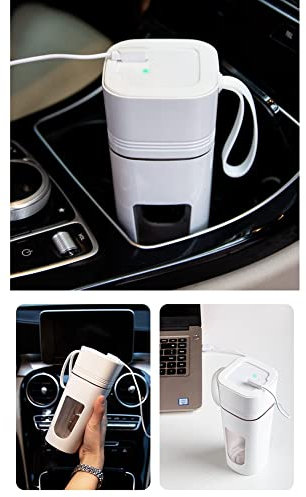 Pttnyuere 350Ml Portable Juicer Mixer Electric Mini Blender Fruits LéGumes Freshs Juicers Kitchen Fitness pour Home&Travel-Blanc