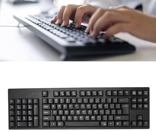 EIMSOAH Left Numpad Keyboard,Ergonomic Left Handed Keyboard, 109 Keys Micro USB Keyboard with 2 USB Interfaces, Office Keyboard with Left Hand Number Pad for Business Accounting