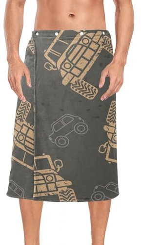 linqin Minimalistische Trucks Herren-Duschtuch, schnell trocknend, großes Badetuch, 152,4 x 71,1 cm, Herren-Duschtuch, nach der Dusche, Sauna