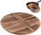 BEAHING Wok Cover, Wok Deckel, 12 Zoll Natures Holz Wok-Abdeckung, Anti-Scenen-Topfdeck
