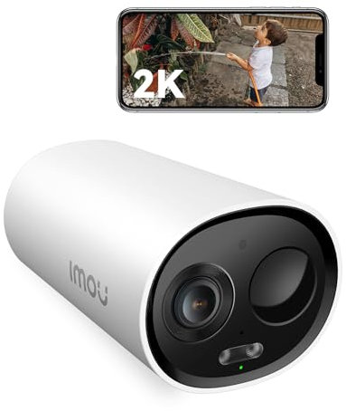 Imou 2K Telecamera Wi-Fi Esterno Batteria Senza Fili, 3MP Videocamera Sorveglianza Esterno a Batteria, Rilevamento Umano/PIR, Visione Notturna a Colori, IP66, Modalità Privata, 2,4Ghz