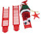 YENVWG Musik-Ornament, Weihnachten, Zuhause, Party, Dekoration, Kinderunterhaltung, fröhlicher Weihnachtsmann, elektrische Leiter