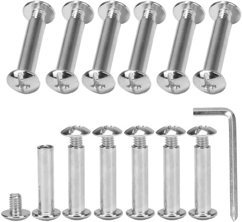 KINDPMA 220Pcs M4*20mm Vis de Connexion et Manchon Vis de Liaison en Acier Inoxydable Phillips Vis de Raccordement Connecteur d'armoire Connecteur Fileté Vis d'Assemblage pour Meubles Poignée Porte