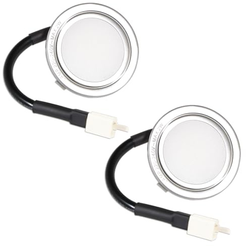 SPARES2GO Lot de 2 ampoules LED pour hotte aspirante Candy CBG CCE CGM Argenté 68 mm G4