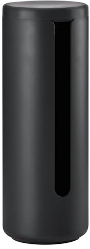 Zone Denmark Ume Toilettenpapieraufbewahrung für die Wand, Klopapierhalter Stehend aus Aluminium, Praktisches und Elegantes Badzubehör, Durchm. 15 cm, Höhe 40,5 cm, Schwarz