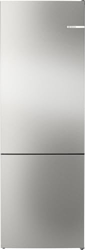 Bosch KGN492IAF Serie 4, Frigorifero combinato da libera installazione, NoFrost, VitaFresh XXL: Spazio extra-large per i tuoi cibi freschi, PerfectFit, Luce LED, Acciaio, 203 x 70 cm