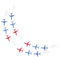 HAWILLOSCH 2 Sets Flugzeug-wolken-wimpelkette, Geburtstagsparty-banner, Baby-geburtstagsbanner, Wimpelkette, Cartoon-flugzeug-wimpelkette, Hängende Wimpelkette, Mädchen-geburtstagsdekoration