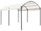 Ma Maison Gazebo Tunnel per Copertura Auto in Acciaio 3x4 Metri con Telo Bianco -Metallo Resistente, Idrorepellente, da Esterno, Giardino- Struttura Nera 6 Pali
