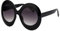 TXFXZXZ Lunettes de soleil rondes surdimensionnées pour femme - Vintage - Coupe-vent - Ovales - Grandes nuances de monture, 3, Taille unique