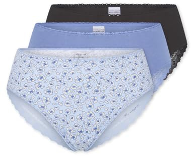Schiesser Damen 3 Pack Brazilian Slip Unterwäsche mit Spitze - Modern Multipacks
