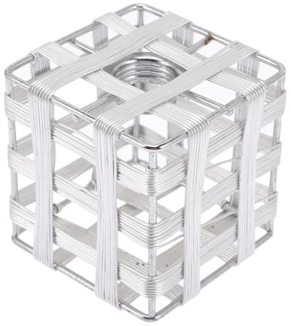 BAZEITFLOW Small Aluminum Wire Lampshade Base Ceiling Lamp Cover Indoor Pendant Light Shade for Home Bedroom Office Multifunctional Gentle Light Compatible with Bedside and Wall Lamps