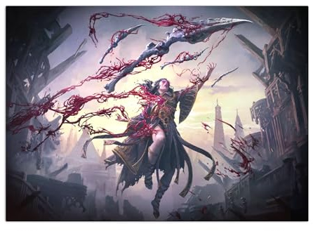 Displate Metallposter Path of Exile 2 - Ascendancy Class - Witch Blood Mage Plakat - Wandbilder Spielzimmer Bilder Deko Schlafzimmer - Geschenk - Wanddeko Metall Poster 32 cm x 45 cm