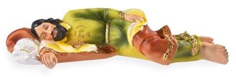 Zohuwerui St Joseph Statue, 21cm Heiliger Josef Figur Kunstharz, Schlafende St Joseph Statue Christliches Ornament, Heiligenfigur Religiöse Figuren für Tisch Bücherregal Zimmer Heimdekoration