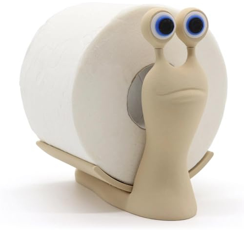 Toilettenpapierhalter, Toiletten Schnecke, Toilettenpapier Halterung, Lustiger 3D Druck Toilettenpapierhalter, Originelle Badezimmer Deko & Ersatz Halterung für Toilettenpapier