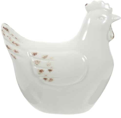 Supvox Keramik Henne, Moderne Deko-Figur für Regal und Tisch | Tiermotiv für Einrichter und Hühner-Fans, im Wohnzimmer oder Büro; kompakte Form mit etwa 16 x 15 x 7,5 cm