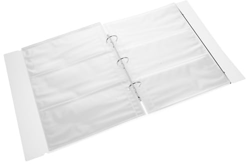 PRETYZOOM Sammelalbum für Postkarten mit Pvc Hülle Weiß für Hochzeiten und Reisen zur Aufbewahrung von Tickets Kassenbons und Selbstgemacht Inhalten