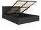 GFW Classic Leather Upholstered Ottoman Storage Bed With Gas End Lift & Under Bed Storage, Small Double, Faux Leather, Black