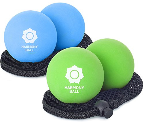 Harmony Ball Faszien Massagebälle 6,3 – 9 cm & Sets inkl. Netz – Naturkautschuk 2er & Einzelbälle – Triggerpunkt Selbstmassage bei Verspannungen – Rücken, Nacken, Füße, Yoga & Regeneration