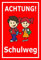 Melis-Folienwerkstatt Schild - Schul-Weg - 45x30cm | 3mm Aluverbundplatte – S00042-002-D - 20 Varianten
