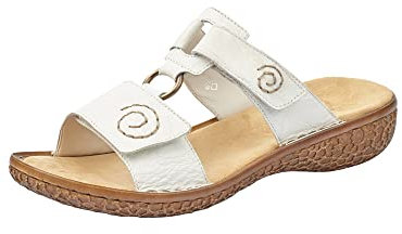 Rieker Damen V69N2 Pantoletten, Weiß (Weiss 80), 41 EU