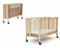 AT4 - Klappabares Babybett PRO 60x120 cm ESSENTIEL Lackierte Buche | Faltbares babybett| Schlafkomfort | Lattenrost | Einfache Aufbewahrung | Matratzenstandort | Faltbar Gitter| Tagesmutter