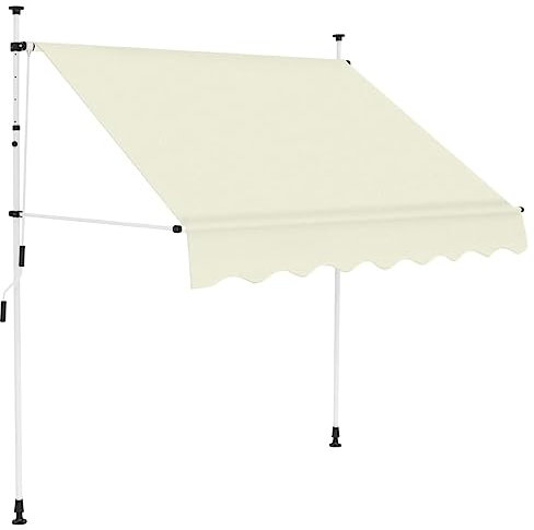 vidaXL Toldo retráctil de operación Manual 150 cm Crema