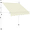 vidaXL Markise Einziehbar Handbetrieben 150cm Creme Klemmmarkise Balkonmarkise