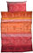 Casatex Bettwäsche Indi Satin orange-rot Größe 1x 155x220 cm + 1x 80x80 cm