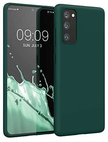 kwmobile Hülle für Samsung Galaxy S20 FE TPU Case - Handyhülle unterstützt kabelloses Laden, Flexible Schutzhülle, gummiertes Cover in Türkisgrün