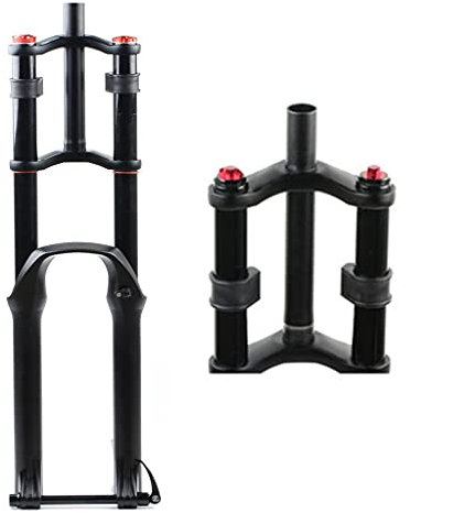 QHY Fourche Télécommandée VTT, Alliage D'aluminium 1-1/8 Hydraulique Amortisseur Fourche À Suspension Voyage 130mm (Size : 26in)