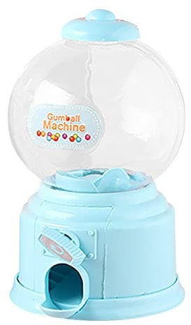 Children Candy Machine, Kids Candy Toy, Candy Chewing Gum Dispenser, Bubble Gumball Dispenser for Kids, Storage Coin Box, Piggy Bank, Coin Bank Toy for Boys Girls Birthday Party Gift (Blue)
