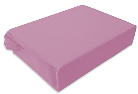 Spannbettlaken Kinderbett Jersey 60x120 70x140 80x160 Top Qualität Hohe Gewicht 180g/m2 (80x160, Puderrosa)