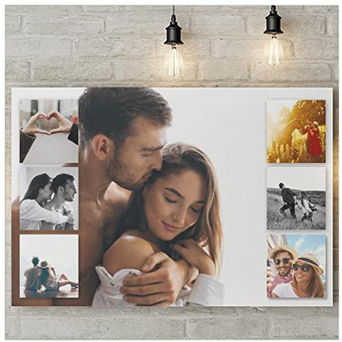 HHWY Leinwand Bild mit Foto selbst gestalten,eignes Foto auf Leinwand drucken Lassen,Fotocollage,Personalisierte Geschenke,Fotogeschenke auf Leinwand